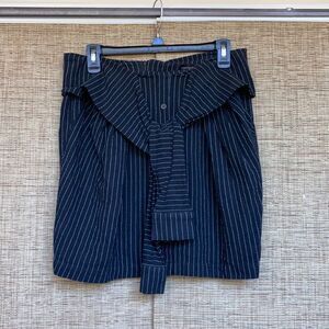 Dance & Marvel linen blend tie front mini skirt